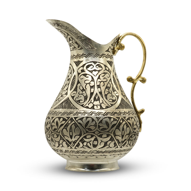 Silver Copper Embroided Jug