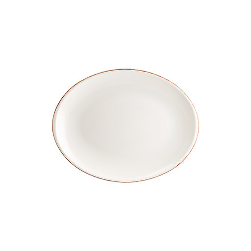 Bonna White Porcelain Retro Oval Plate 31x32cm