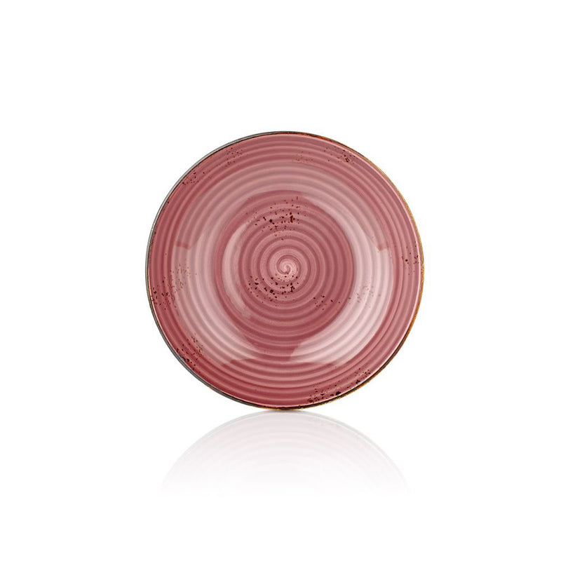 By Bone Purple Porcelain Rose Flavor Deep Plate 21cm