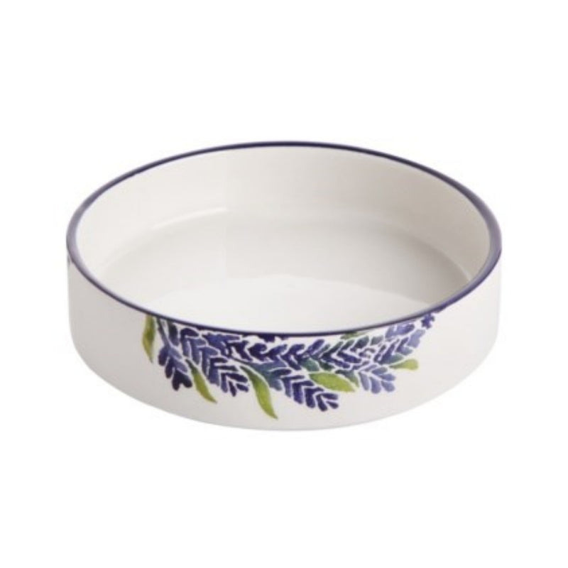 Balsa White Porcelain Cobalt Lavender Sauce Plate
