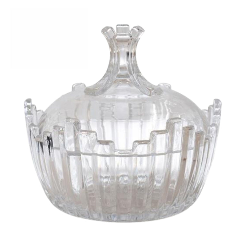 Delisoga Clear Glass Melody Sugar Bowl With Lid