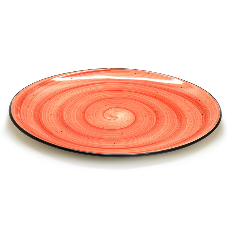 Bonna Red Porcelain Passion Oval Plate 36cm